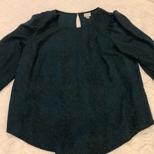 Green and black new day blouse